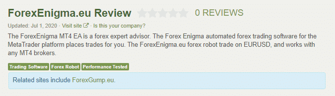 Forex Enigma Reputation