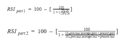 relative strength index formula