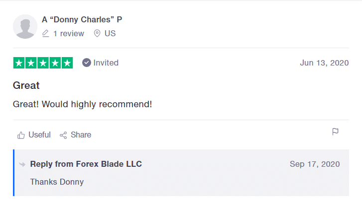 Forex Blade LLC customer reviews