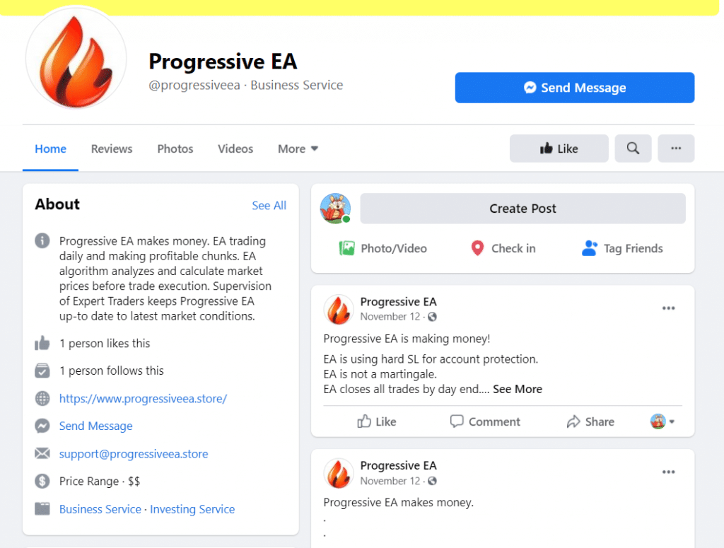 Progressive EA Facebook