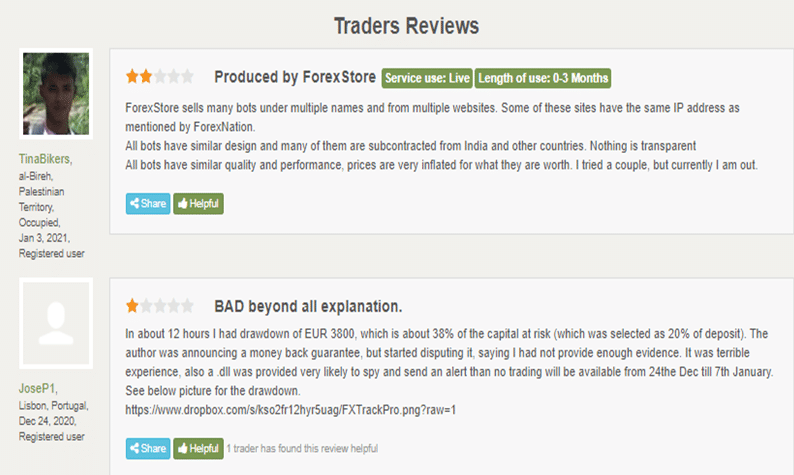 FX Track Pro customer reviews