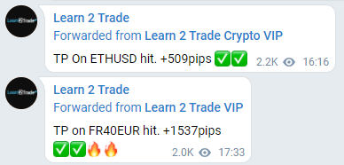 Learn2Trade Trading Results
