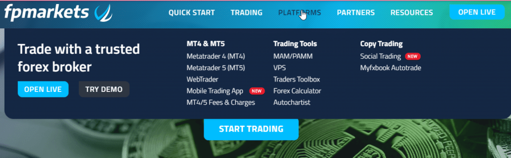 FP Markets - Trading Platforms