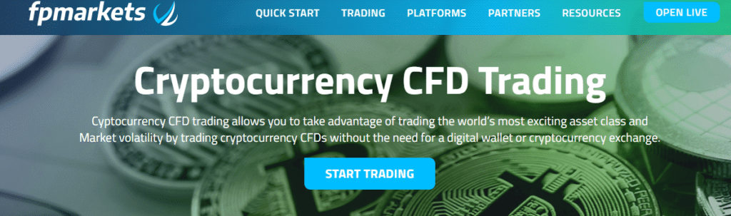 FP Markets - cryptocurrency CFD trading