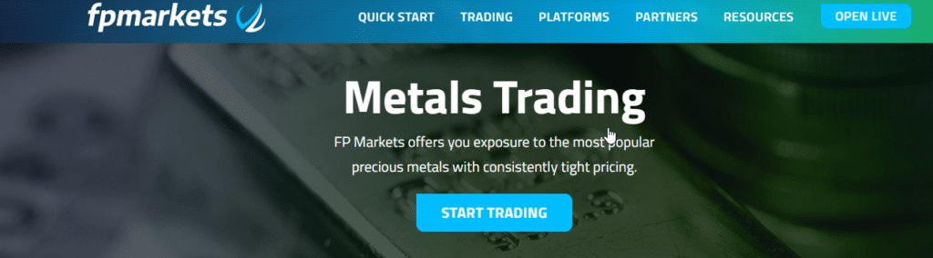 FP Markets - metals trading