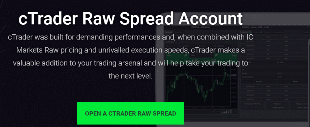 IC Markets. cTrader Raw Spread account