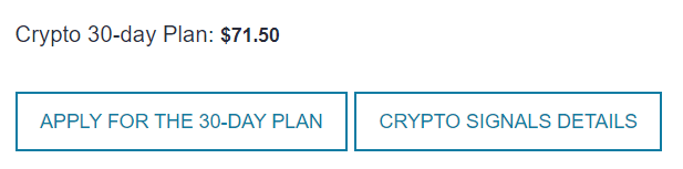 DDMarkets crypto 30-day pricing plan.