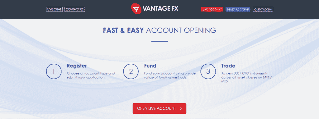 How to open a Vantage FX account?