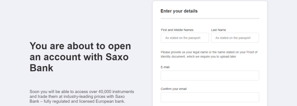 How to open a SaxoBank account?