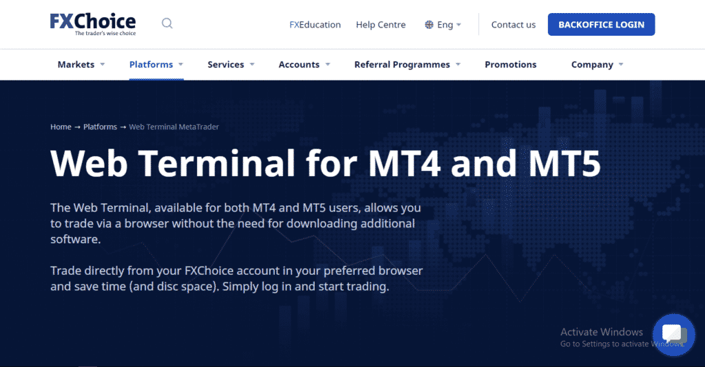 Web Terminal MetaTrader