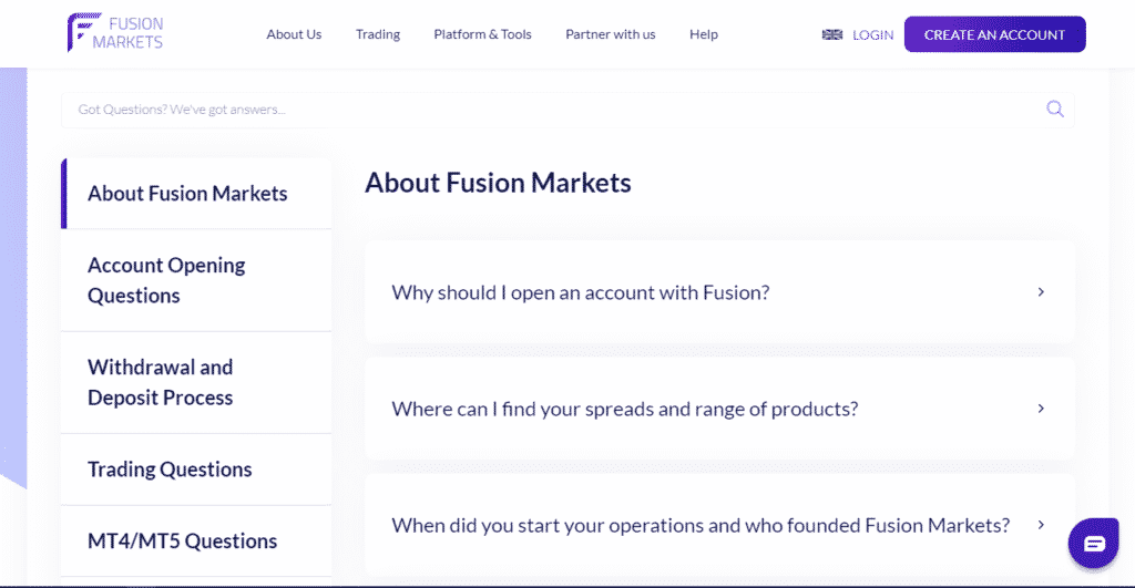 Fusion Markets - Education
