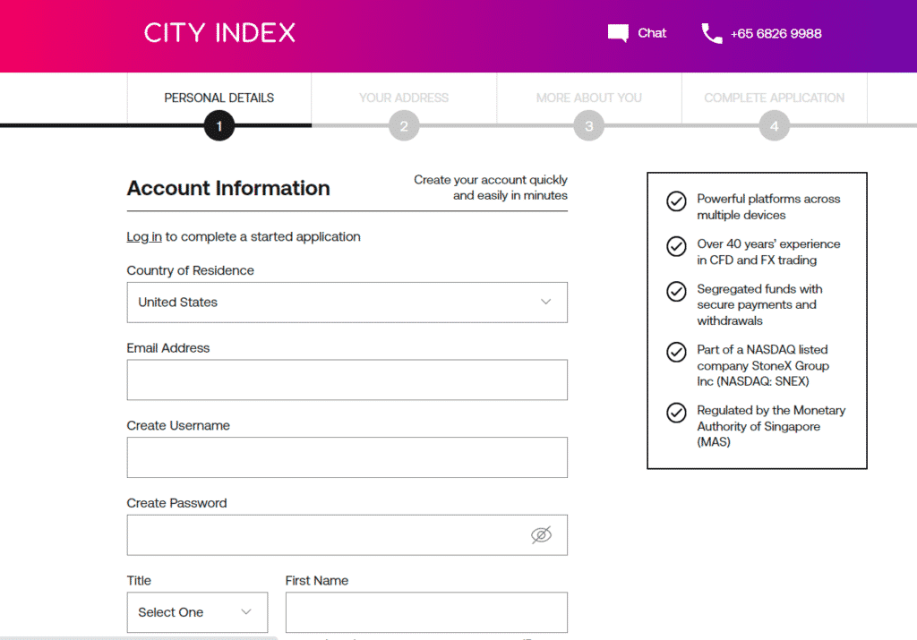 How to open a City Index account?