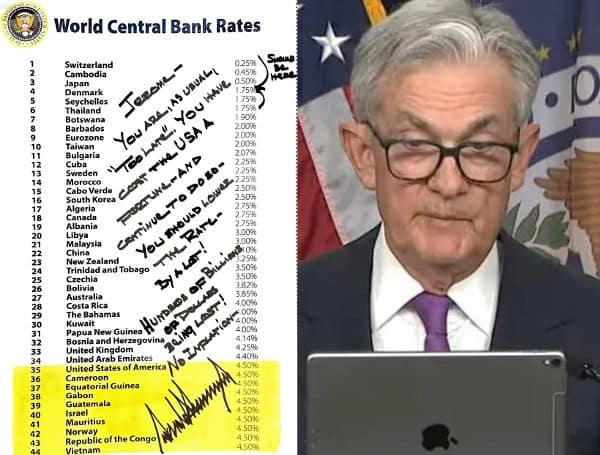 Trump Floats Firing Fed Chair Powell, Citing “Fraud” And Renovation Woes