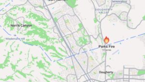 Dublin, CA fire map: Videos capture blaze near Camp Parks and San Ramon